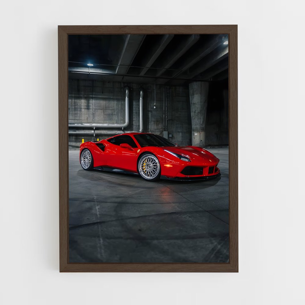 Poster Ferrari en Stationnement (vue 5)
